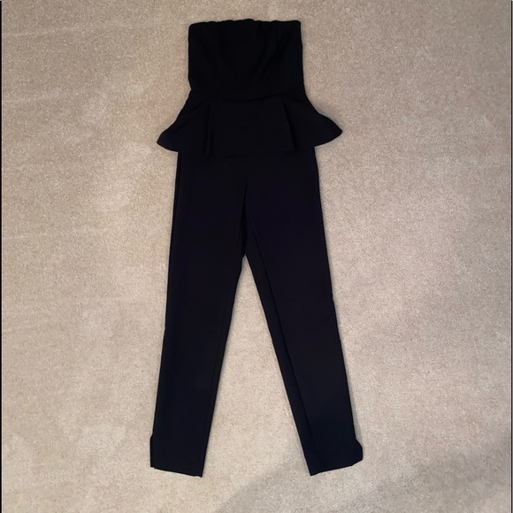 Zara black strapless jumpsuit - Picture 3 of 4